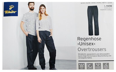 TCM Tchibo Damen Herren Regenhose dunkelblau L 44 46