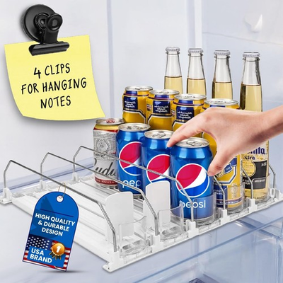 #ad #ad Soda Organizer For Refrigerator Soda Dispenser For Fridge amp; Clips Acrylic... $32.27