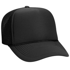 OTTO Polyester Foam Front 5 Panel Pro Style Mesh Back Trucker One Size, Black