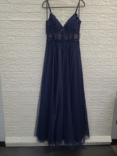 NEW Windsor Jaci Rhinestone Embroidered Mesh Formal Dress-Womens Size 9 US