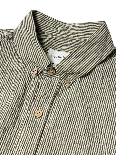 Men Octobre Éditions Shirt Green Cotton 40/L/48