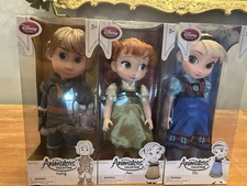 NIB Disney Animators Collection 16” Frozen Dolls Anna Elsa Kristoff 1st Movie