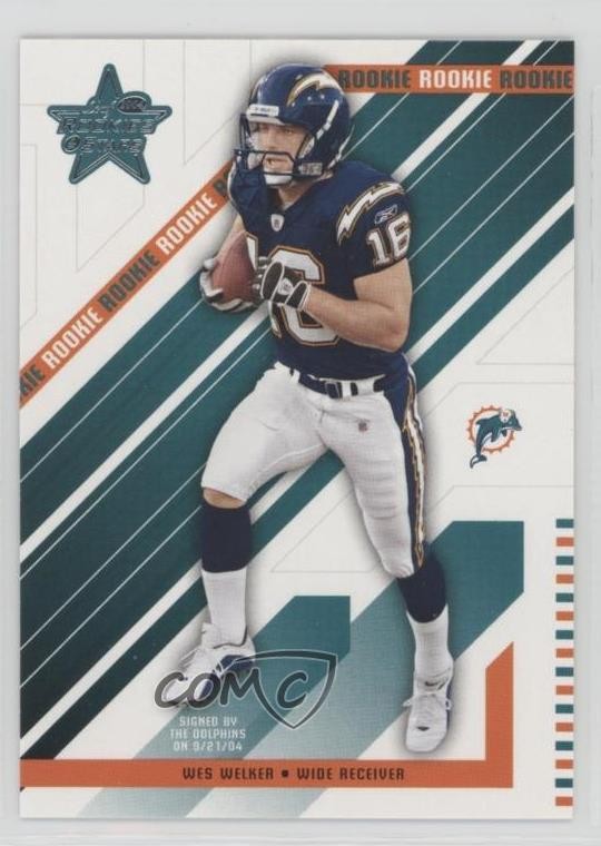 2004 Leaf Rookies & Stars Rookie Wes Welker #185 RC 5c2
