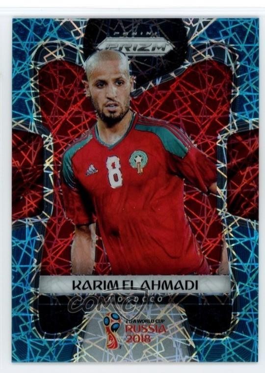 2018 Panini Prizm World Cup Light Blue Lazer 56/125 Karim El Ahmadi #250 15hl