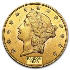 Pre-33 $20 Liberty Double Eagle .9675 oz Gold (Random Year, Varied Condition) 3404.80 per troy oz