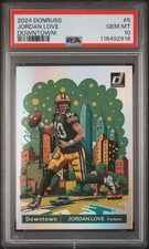 2024 Panini Clearly Donruss Downtown Jordan Love #5 Packers PSA 10