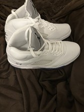Nike Air Jordan 5 High Top Sneaker Herren EU 45 Weiß Gepolstert Schnürung