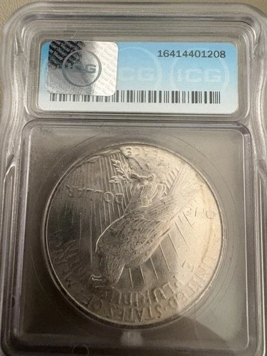1923 Peace Silver Dollar ICG MS65 GEM