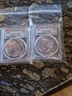 2024 $1 Morgan and Peace Silver Dollar 2pc Set PCGS MS70 FDOI Morgan &