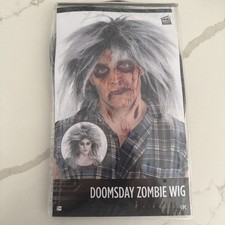 Halloween Zombie Wig. Adult Sized. New. black/white.