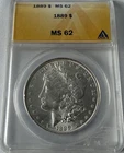 1889 Morgan Silver Dollar ANACS Certified MS62