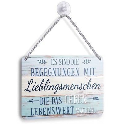 Lieblingsmenschen Schild 18x12cm Shabby Chic Vintage Freundschaft Deko Türschild
