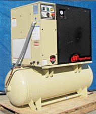 Ingersoll Rand 5 HP Rotary Screw Air Compressor with 80 Gallon Tank 9641 Hours
