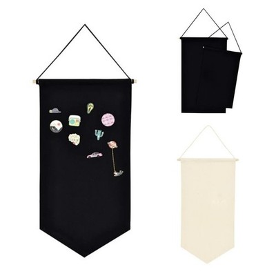 Leere Leinwand Pin Anstecker Halter Hängedeko Brosche Display Wimpel Zimmerdeko