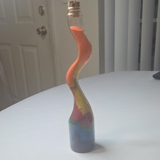 Multicolor Sand Art Decorative Bottle with Cork Stopper, Novelty