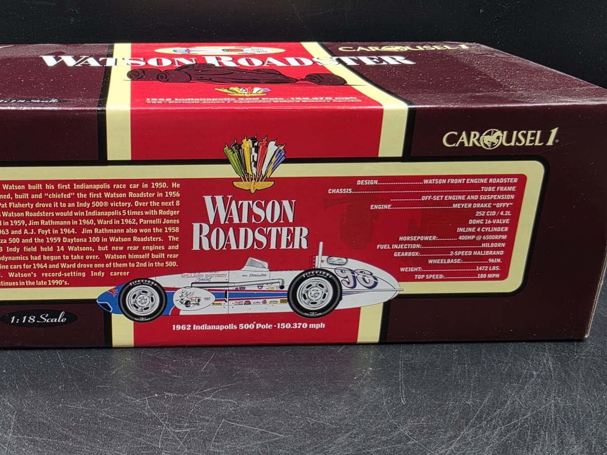 Carousel 1 1962 Parnelli Jones 98 Agajanian Watson 1:18 Indy 500