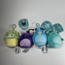 Kellytoy Squishmallows Clip Lot Of 4 Xam Theotto Oha Cavaleri 4" Stuffed Toys