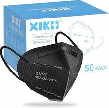 XIKII Foldable Protective Masks KN95 Non-Medical GB2626-2019 50 Pack