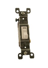 Leviton 15 Amp, 120 Volt, Toggle Framed Single-Pole AC Quiet Switch, Residential