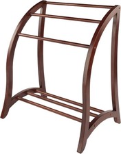 Wood Quilt Rack With 3 Rungs, Antique Walnut (94036)