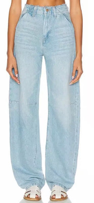 Mother SNACKS! The Kegger Utility Heel Denim Jean Sweet And Sour Wash New Sz 34
