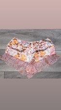 Victorias Secret Size Small Floral Satin Cheeky Pajama Shorts EUC