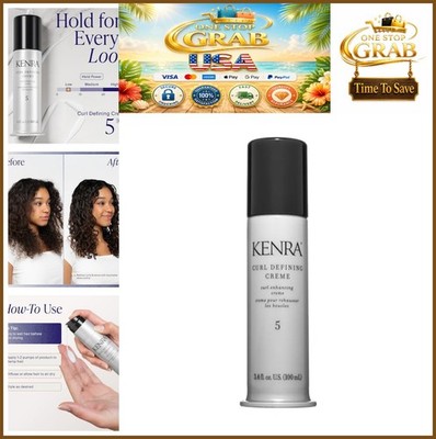 Curl Defining Creme 3.4 oz Texture Enhancer Tames Frizz Flyaways Refines