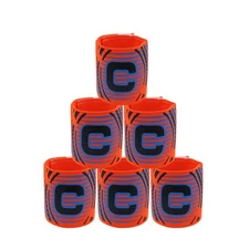 6Pcs Orange Soccer Captain Armband, Elastic Soccer Captain Armband Adjustable...
