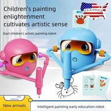 Drawing Robot for Kids with 100 Card, Voice Interactive Educational Drawing M...