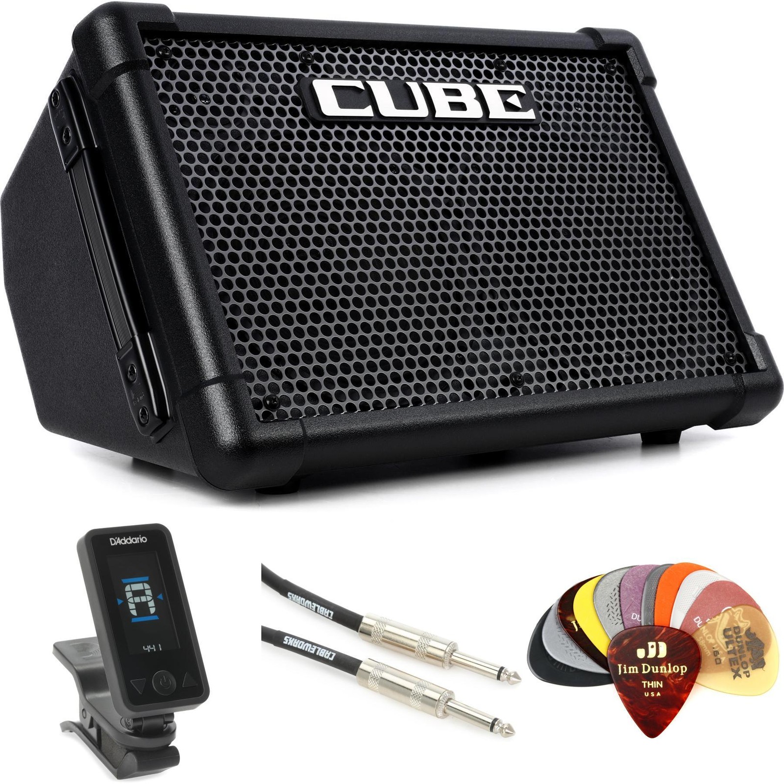 Roland CUBE Street EX 2x8 50-ваттный комбинированный усилитель на батарейках Essentials Bundle