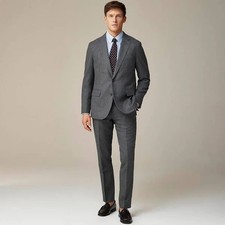 NWT J Crew Ludlow moon wool gray slim suit jacket coat pants sz 39R 40 30x30