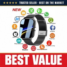 LAXASFIT Smart Watch Men Women 1.44" Full Touch Fitness Tracker Bluetooth Call