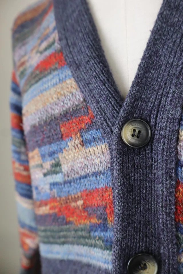 Cárdigan suéter informal de lana Robe Di Kappa vintage para hombre talla S Foto 4 de 4