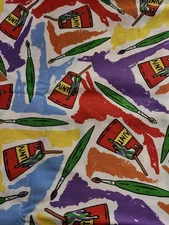 Back To School Cotton Fabric Quilt Scrapbook BY THE YARD Signature Classics 