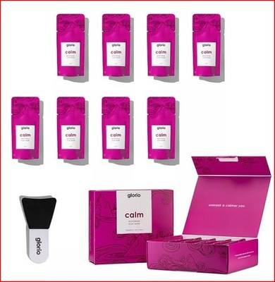 Glorio CALM RESTORING Clay Mask 8 Treatments 3.2 oz Same Day Shipping