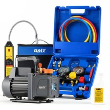 Omt 4cfm Vacuum Pump Hvac Manifold Gauge Set W Leak Detector For R134a R410a Ac Omt 4cfm Vacuum Pump Hvac Manifold Gauge Set W Leak Detector For R134a R410a Ac