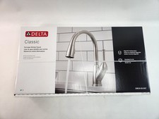Delta Kitchen Sink Faucet 19810-SS-DST Stainless Steel Brand New Classic
