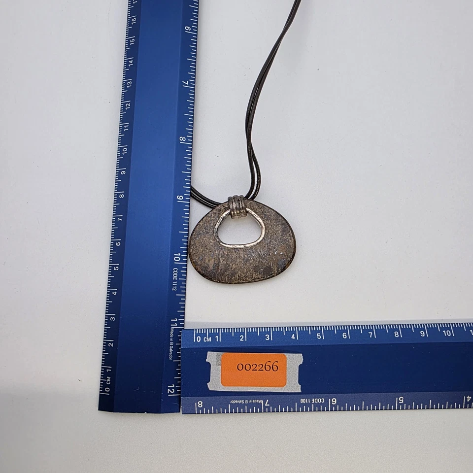 Collar Vintage SILPADA Bronzita Doble Hilo Cuero Marrón Cordón ¡ENVÍO GRATUITO DE $!! Foto 4 de 4