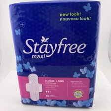 1) Stayfree Maxi Super Long with Wings 16 Pads Thermo Control Dry Cool