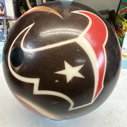 Bola de Bowling Brunswick Viz-A-Ball NFL RARA LOGOTIPO DE LOS TEXANOS de Houston - ¡LEER! - Imagen 6 de 11
