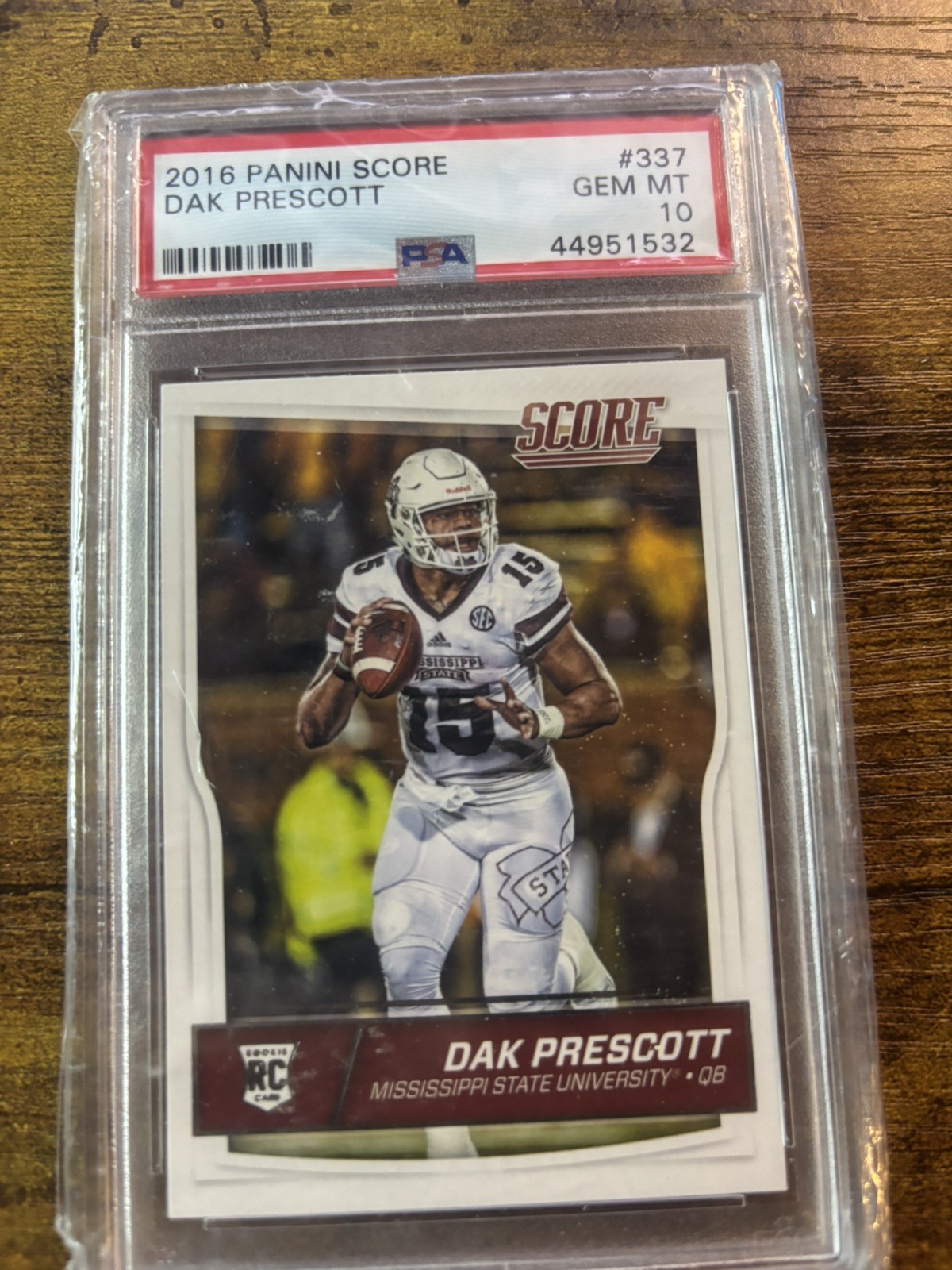 Graded 2016 Panini Score DAK PRESCOTT #337 Rookie RC Football Card PSA 10 Mint