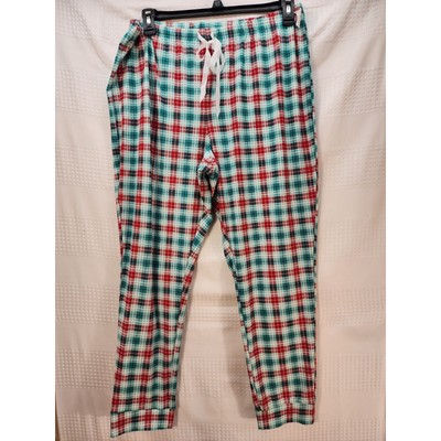 Croft And Barrow Pajama Pants Size Lrg Womens Plaid Pull On Loungwear  Drawstring