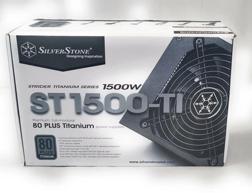 New SilverStone Tek 1500 Watt ATX Power Supply w/ 80 Plus Titanium, No Cable