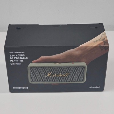 New Marshall Emberton III Portable Bluetooth Speaker Green 1006885