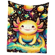 Axolotl Blanket for Women Men, Cute Axolotl Throw 50"x60" Axolotl Blanket 3