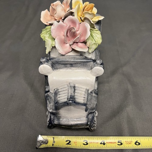 VTG Capodimonte Rose Stuffed Pickup Truck Made In Italy 7.5x4x6” - Picture 12 of 13