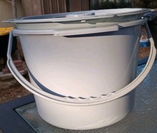 Drive 11108 Commode Bucket 12 Quart w/Plastic Handle Cover 1 Ct For Commode