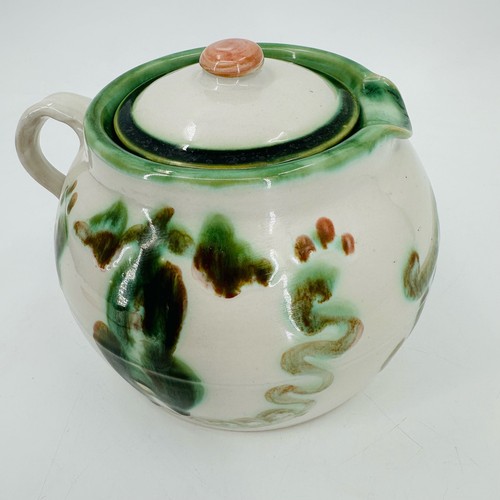 MA Hadley Pottery Green Pear and Grapes Teapot Pitcher Bean Pot Large w/ Lid VTG - Bild 12 von 14
