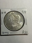 1878 7/8 TF STRONG MORGAN SILVER DOLLAR CHOICE BU UNC BLAST WHITE