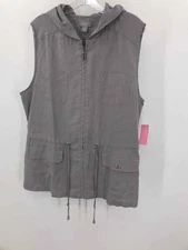 Pre-Owned Kenar Grey Size XL Hooded Zip Up Jacket